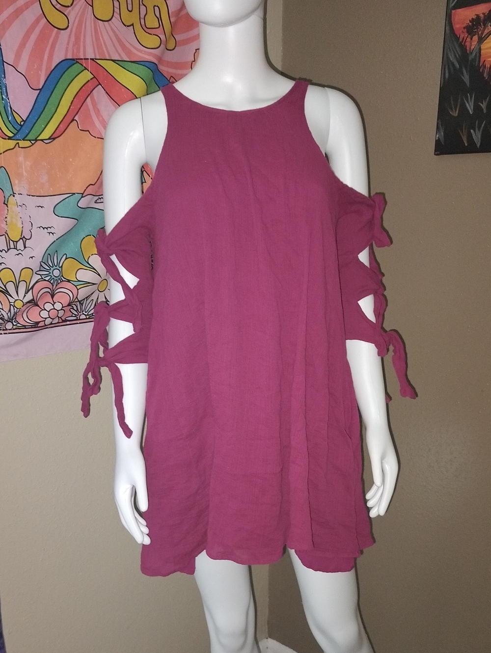 Free People White Dove Dress Sz L